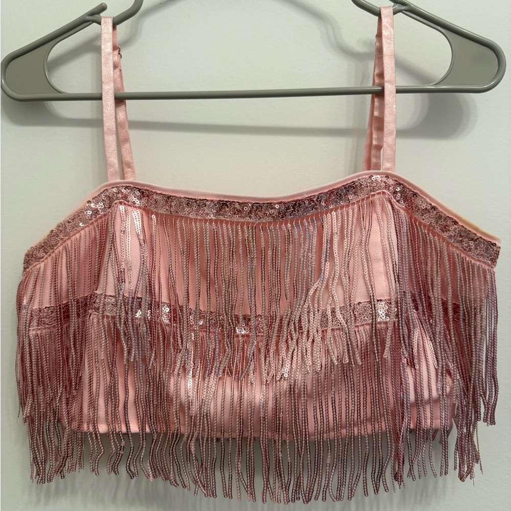 Two-Piece Pink Sequin Set